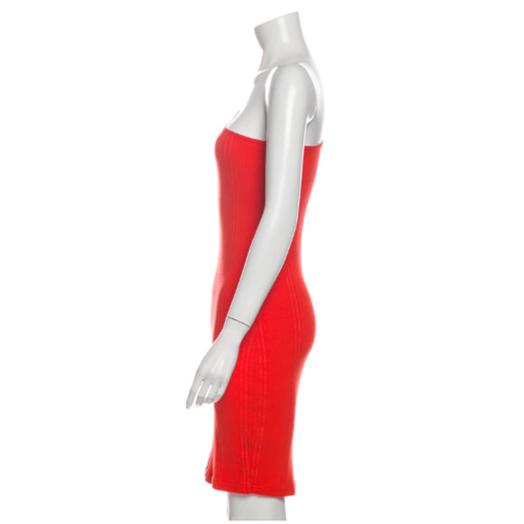 Frame Denim Red One Shoulder Bodycon Casual Mini Dress - S - Picture 2 of 6